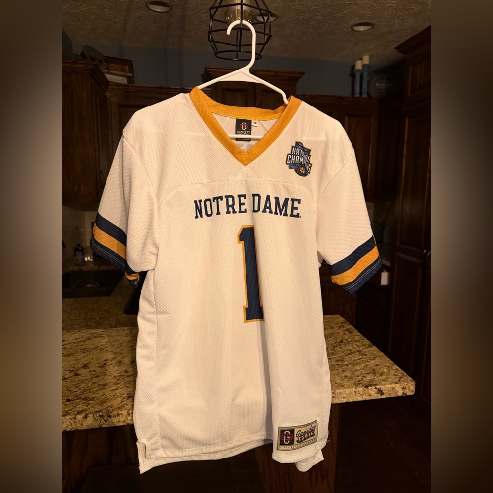 Notre Dame Lacrosse Back to Back Champions Jersey - Size: Men’s Medium